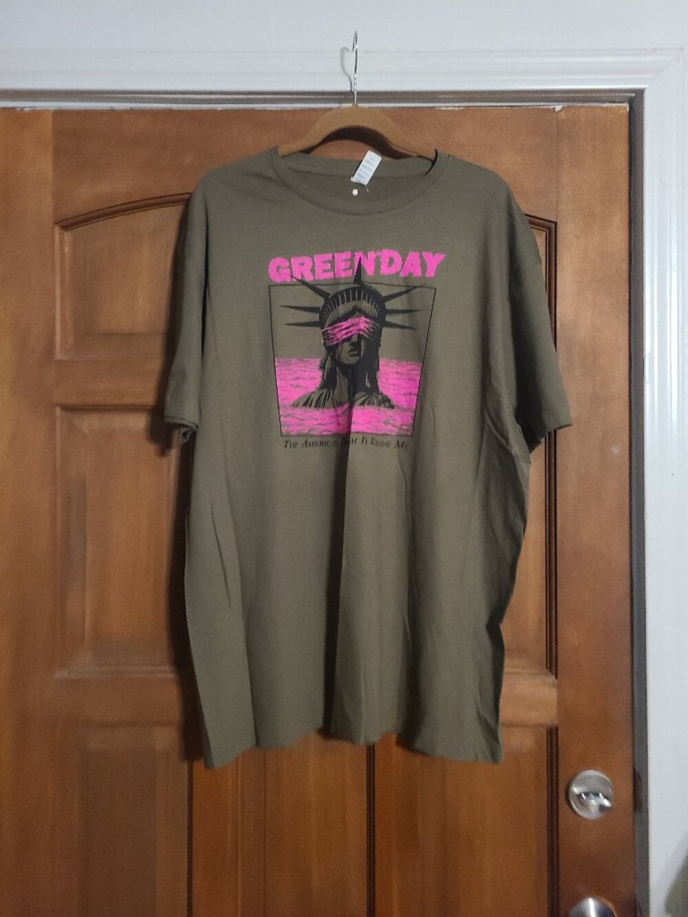 GreenDay T Shirt The American Dream Is Killing Me Women's XL Boyfriend Fit NEW